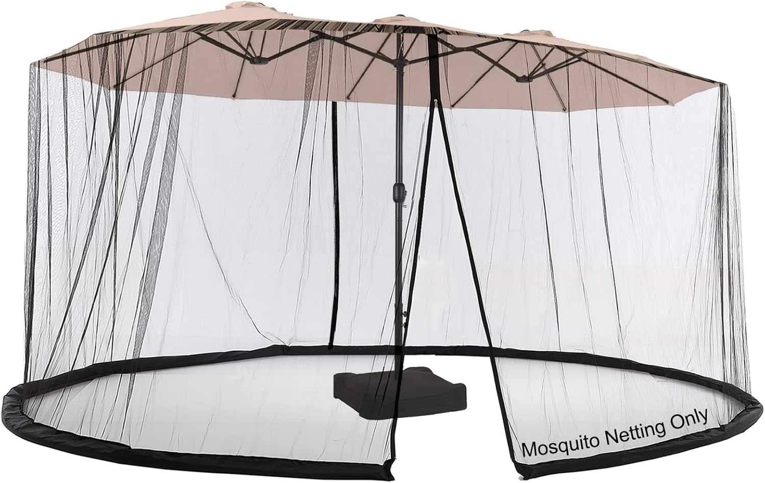 Patio Umbrella Mosquito Netting for Double-Sided Umbrellas
