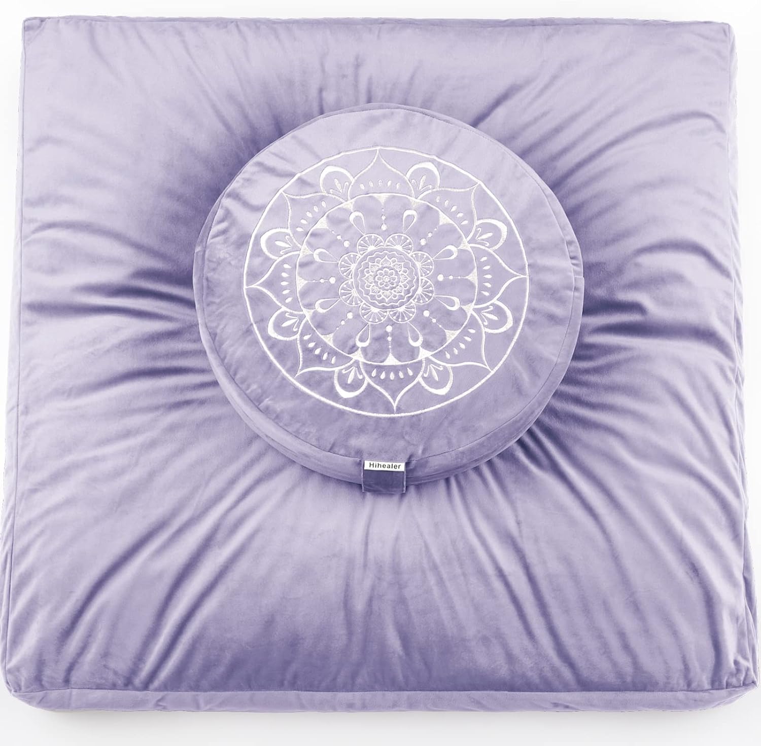 Hihealer Meditation Cushion - Large Velvet Zafu Floor Pillow