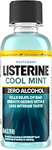 Listerine Zero Alcohol Mouthwash for Fresh Breath, Cool Mint