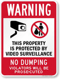 Property Protected by Video Surveillance Sign - Durable Aluminum
