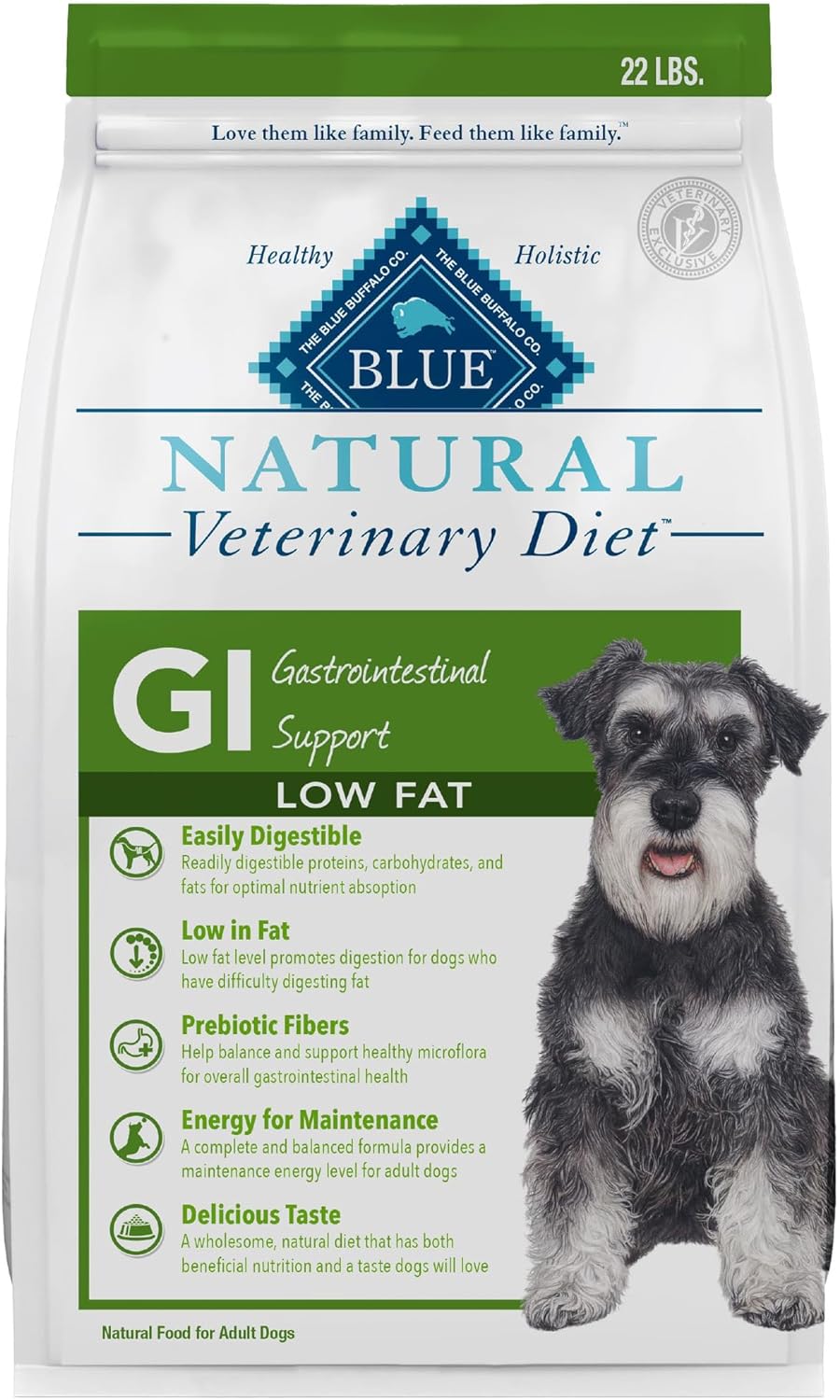 Blue Buffalo Natural Veterinary Diet GI Low Fat Dog Food Review