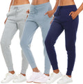 BottomLine 3 Pack Sweatpants Women - Cozy Fleece Joggers Clothing