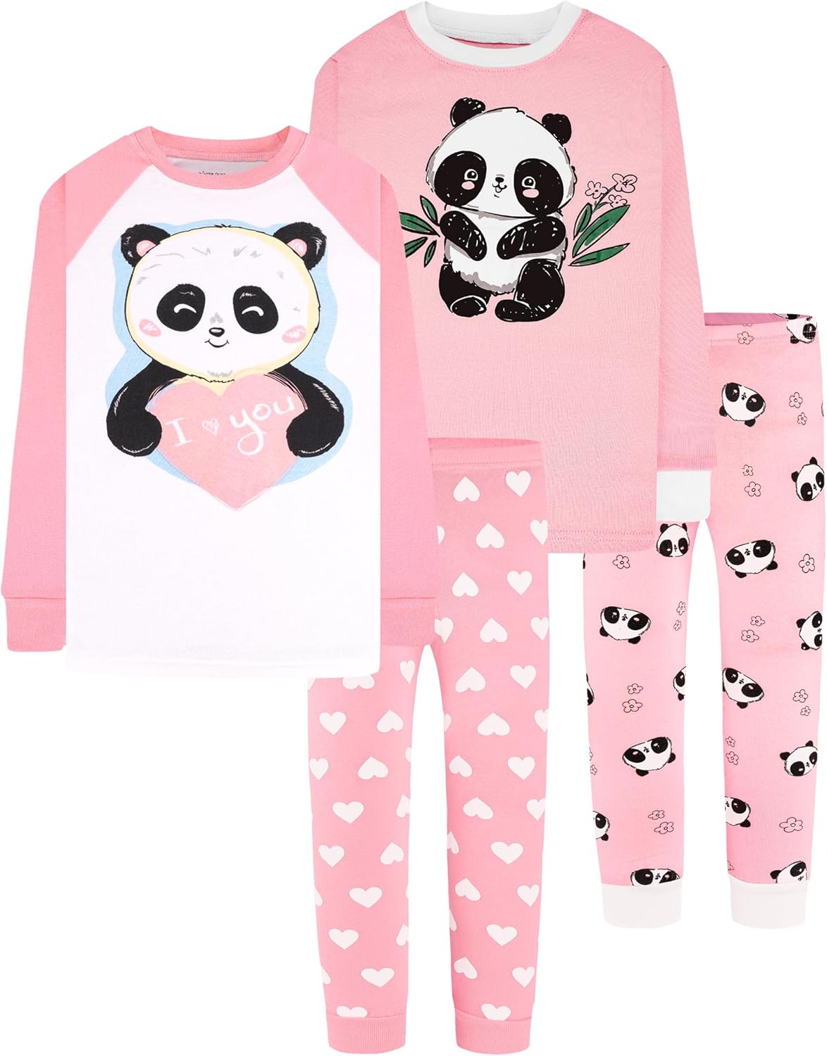 DAUGHTER QUEEN Girls Cotton Pajamas Set for Ages 18 Months-12 Years