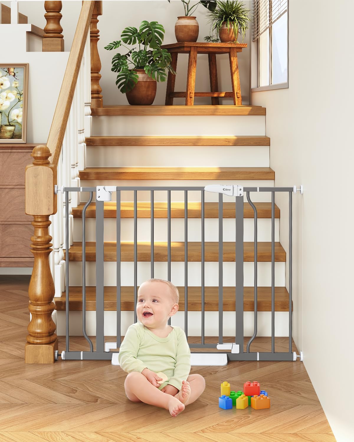 29-40 in Baby Gate for Stairs with Auto-Close Feature