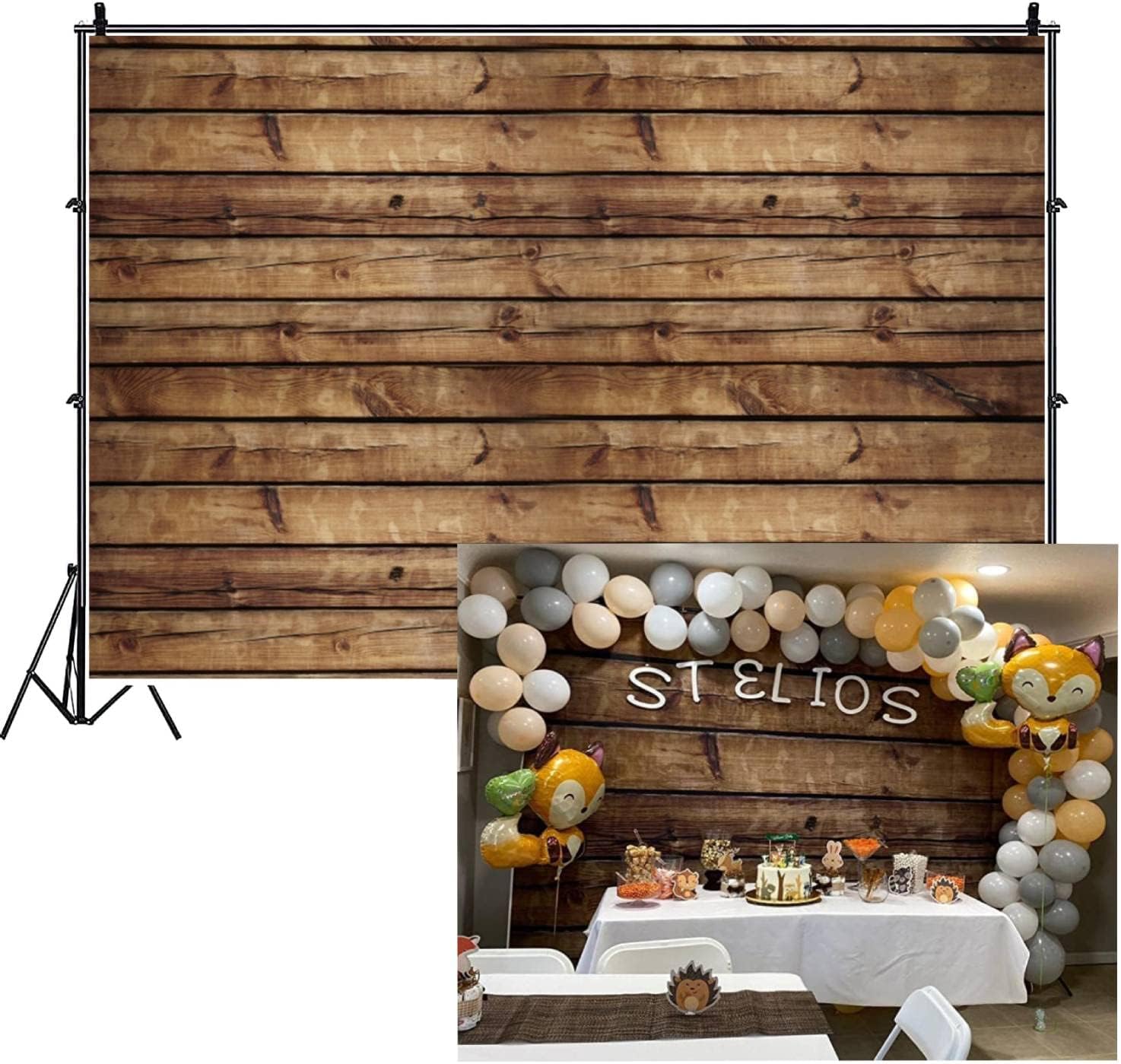 Vinyl 12x10ft Wood Backdrops for Photoshoot and Events