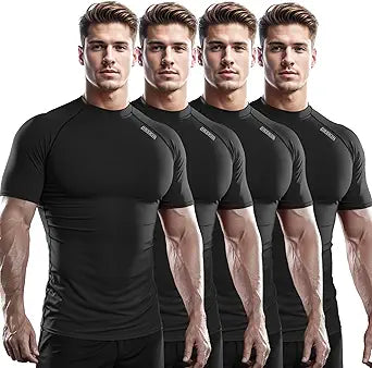 DRSKIN Men's Compression Shirt Short Sleeve Top for Athletes