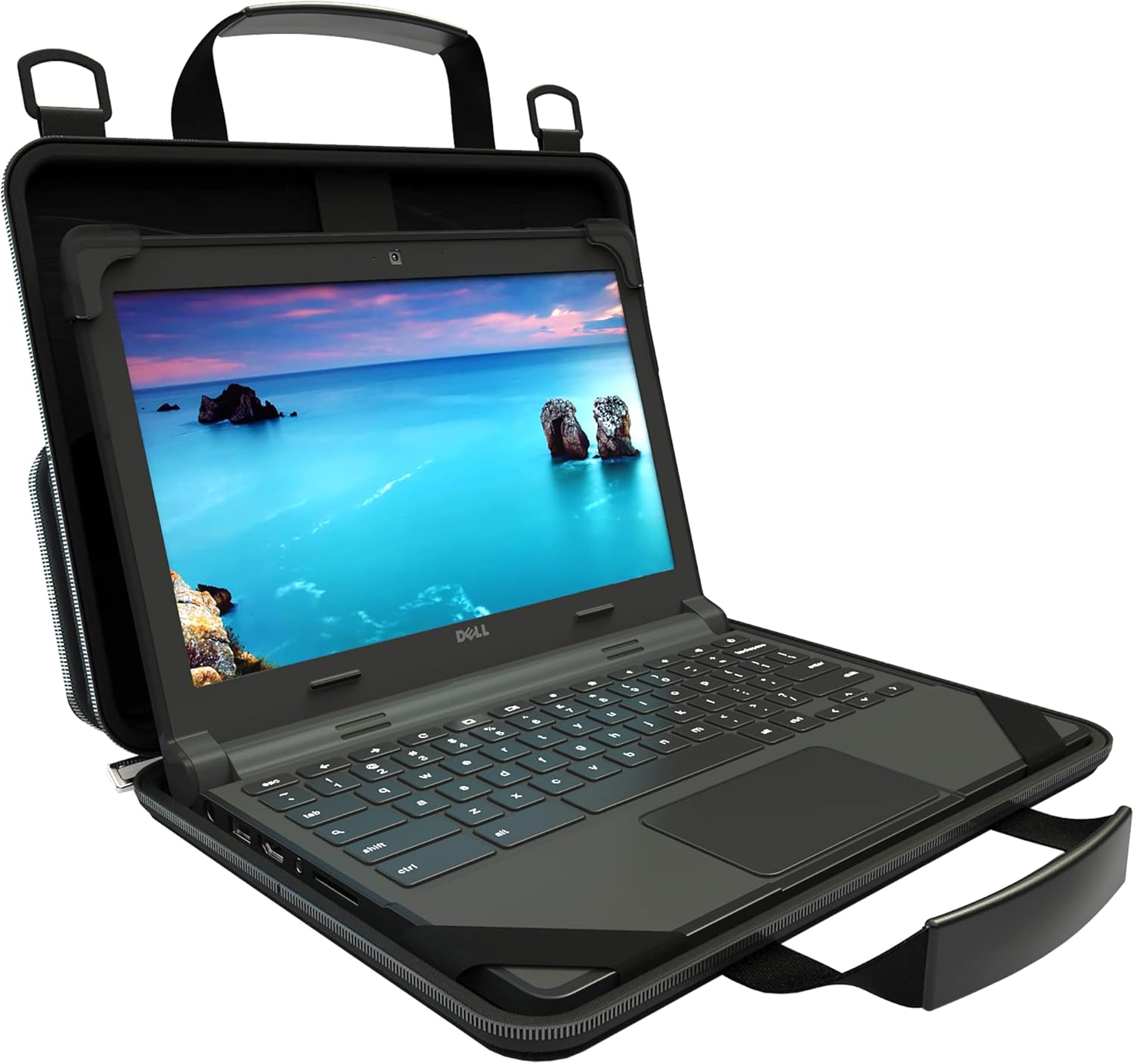 13-14 Inch Protective Chromebook Hard Case with Strap and Handles