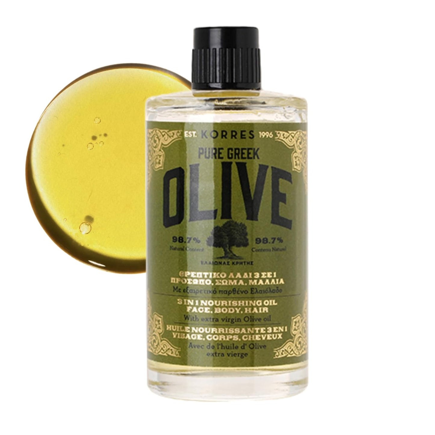 KORRES Extra Virgin Olive Oil for Face, Hair and Body Care