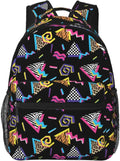 Funny 80s 90s Pattern Backpack Casual Hiking Daypack - Lightweight