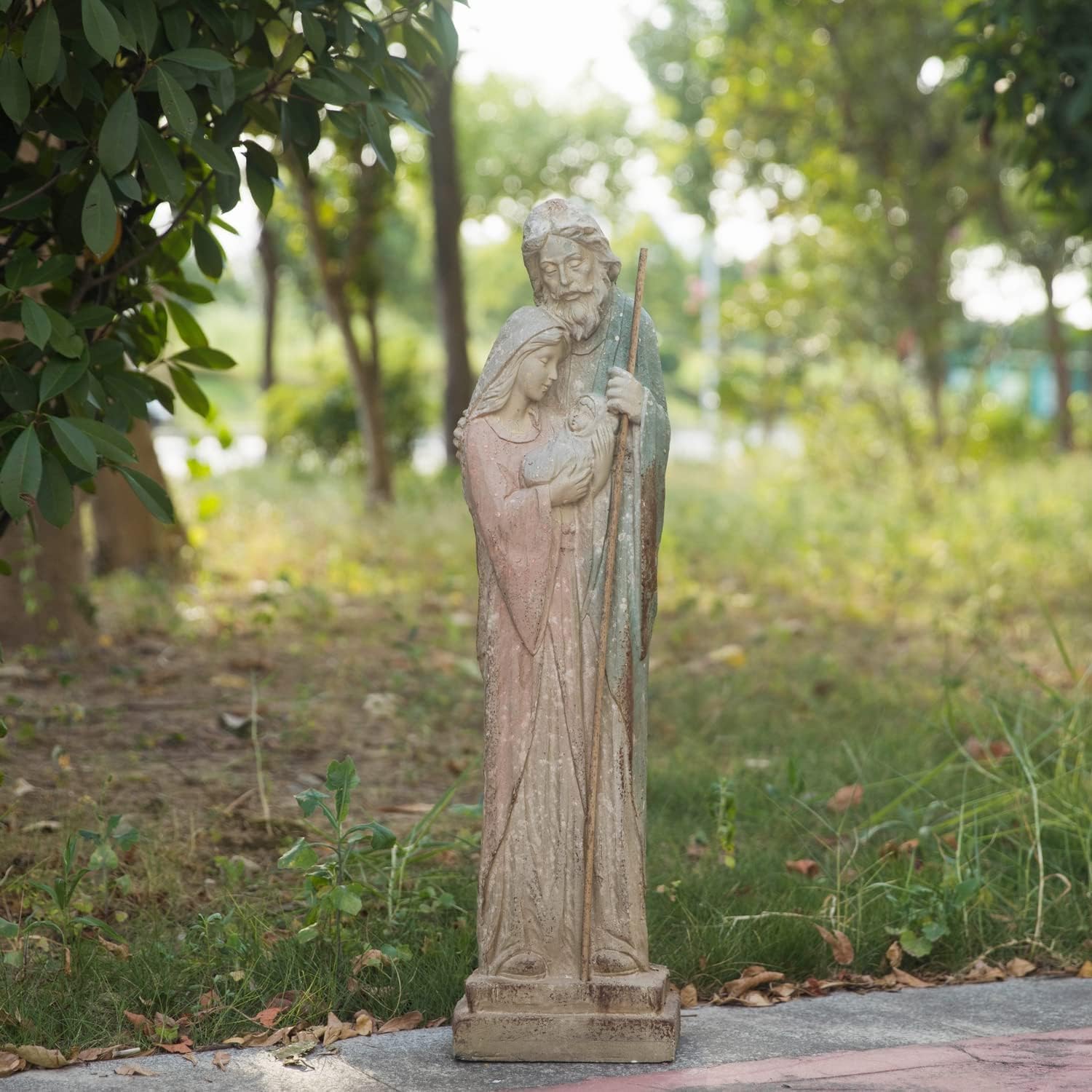 Holy Family Garden Statue Large Catholic Outdoor Sculpture