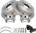 TRQ Rear Brake Pad & Rotor Kit Semi-Metallic Compatible with 2010-2015
