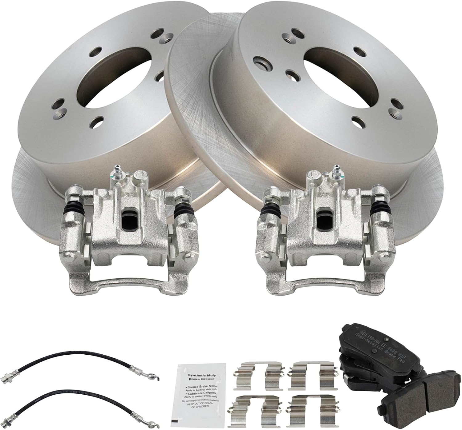 TRQ Rear Brake Pad & Rotor Kit for Hyundai Tucson & Kia Sportage