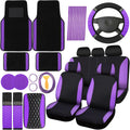 Bling Car Accessories Set 43 Pcs Purple and Black - Seat, Wheel & Trim