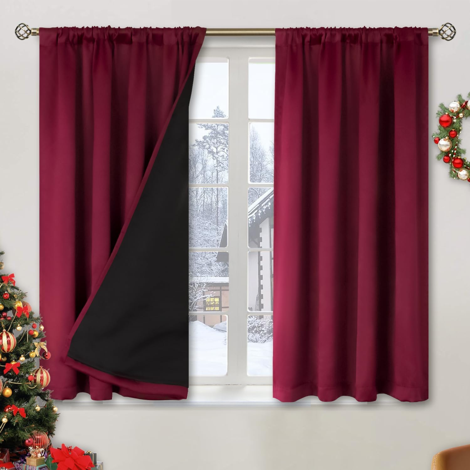 BGment Thermal Insulated Blackout Curtains for Bedroom Privacy