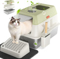 XL Extra Large Stainless Steel Cat Litter Box with Lid - 82L Spacious