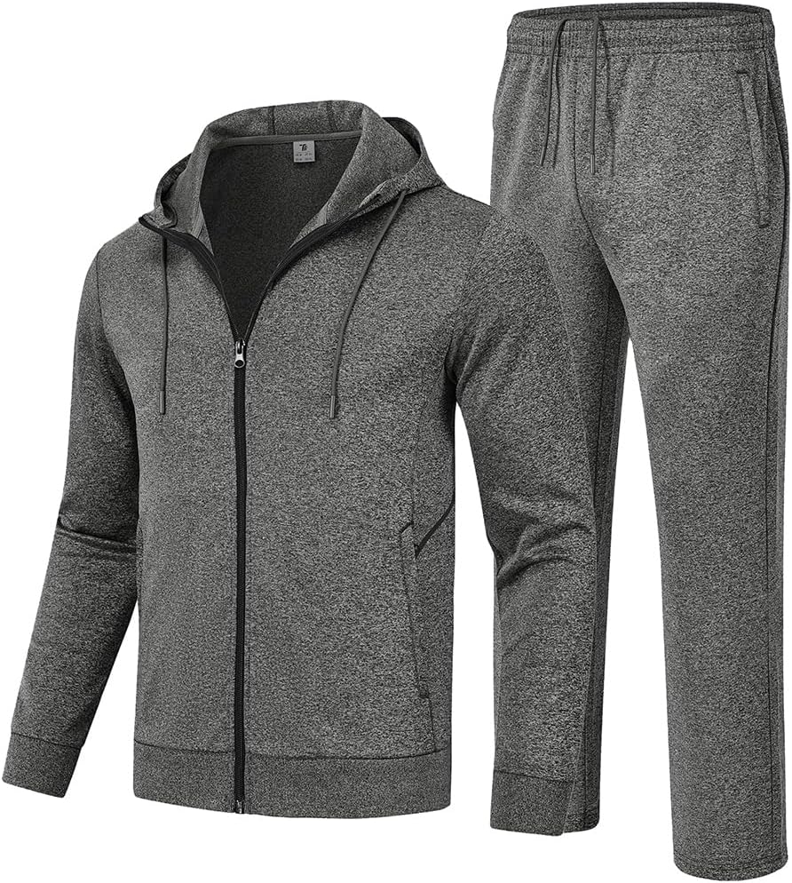 Gopune Men's Tracksuit 2 Pieces Set for Casual Sports Activities