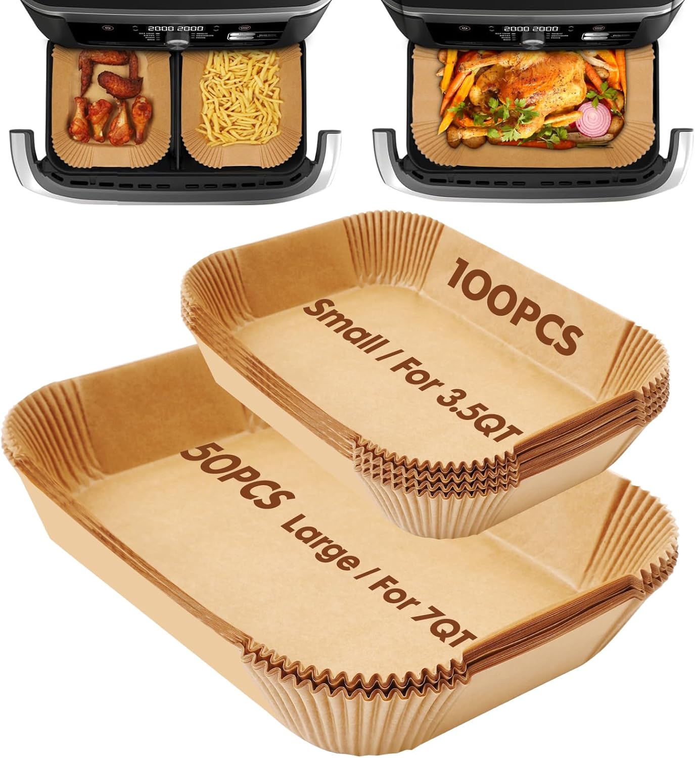 Eslotre Air Fryer Liners: Easy Clean-Up for 7-11 Qt Fryers
