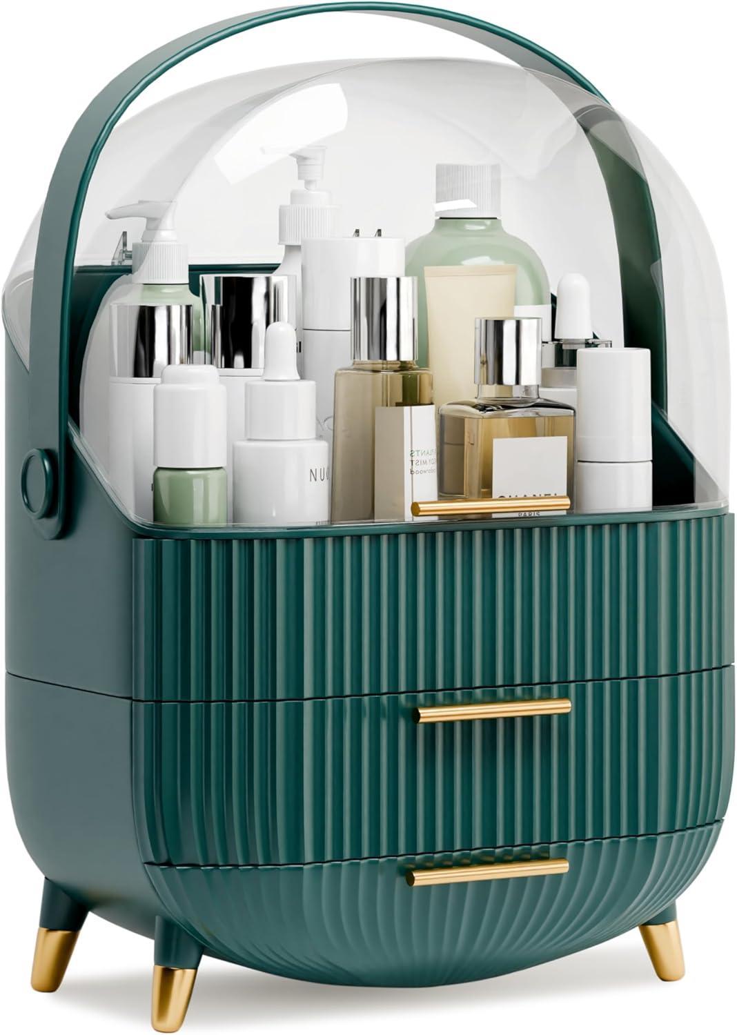 Makeup Organizers for Vanity with Lid and Drawers Storage