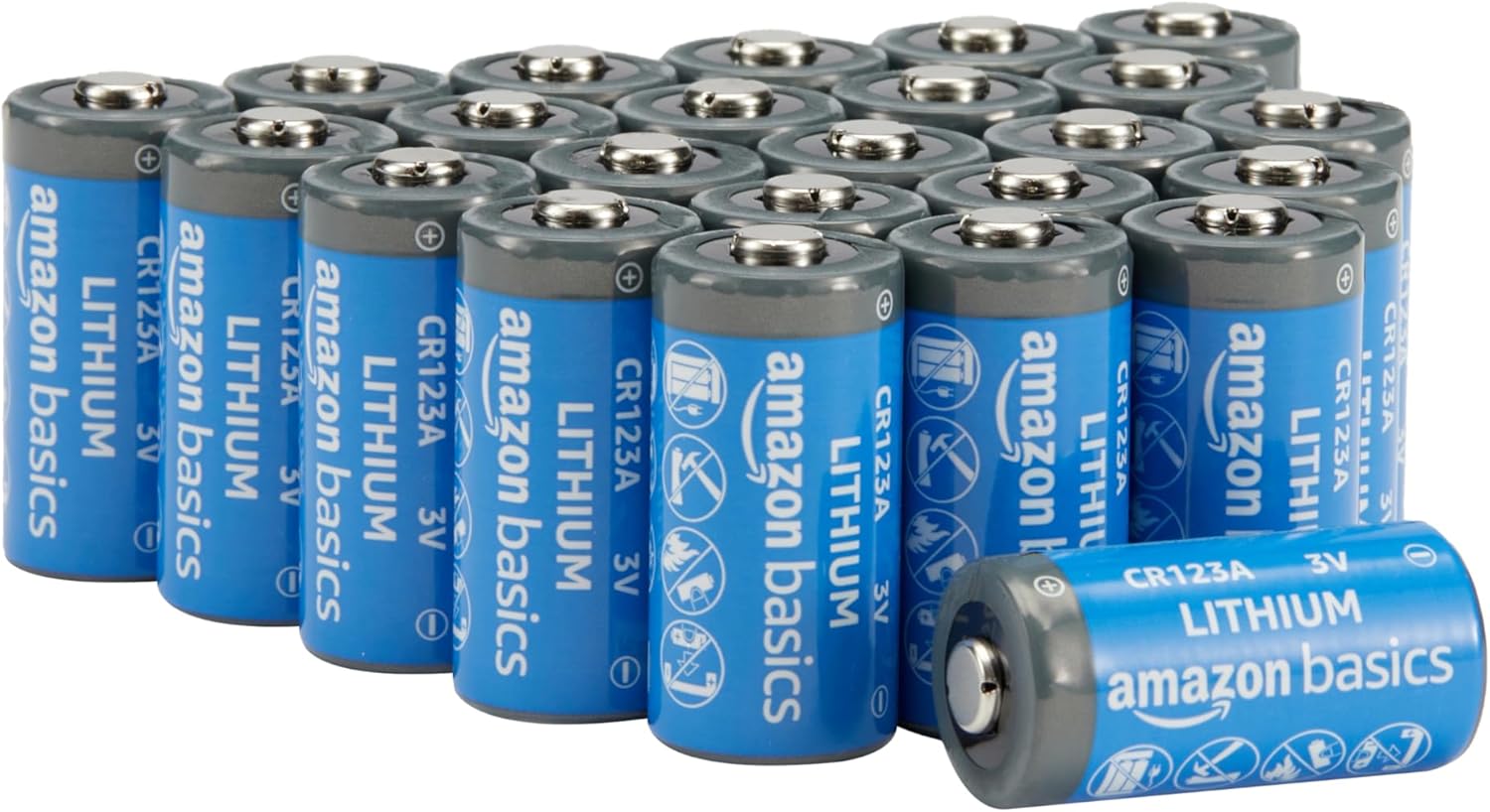 Basics 24-Pack CR123A Lithium Batteries for All Needs