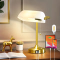 Vintage Desk Lamp with USB Charging Ports - EJIAXIN