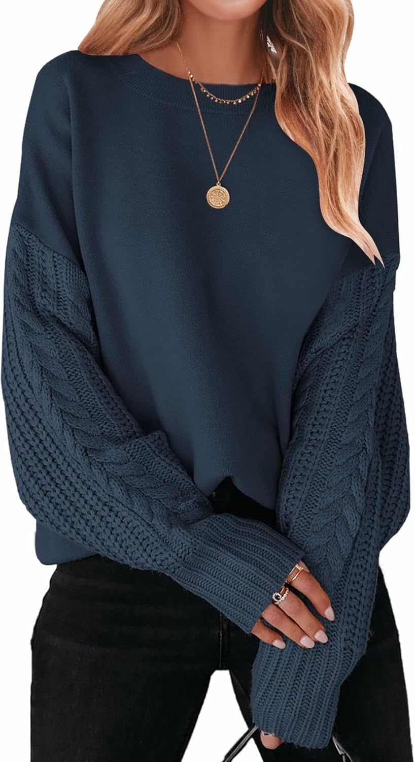 ZESICA Women's Oversized Pullover Sweater for Fall Fashion