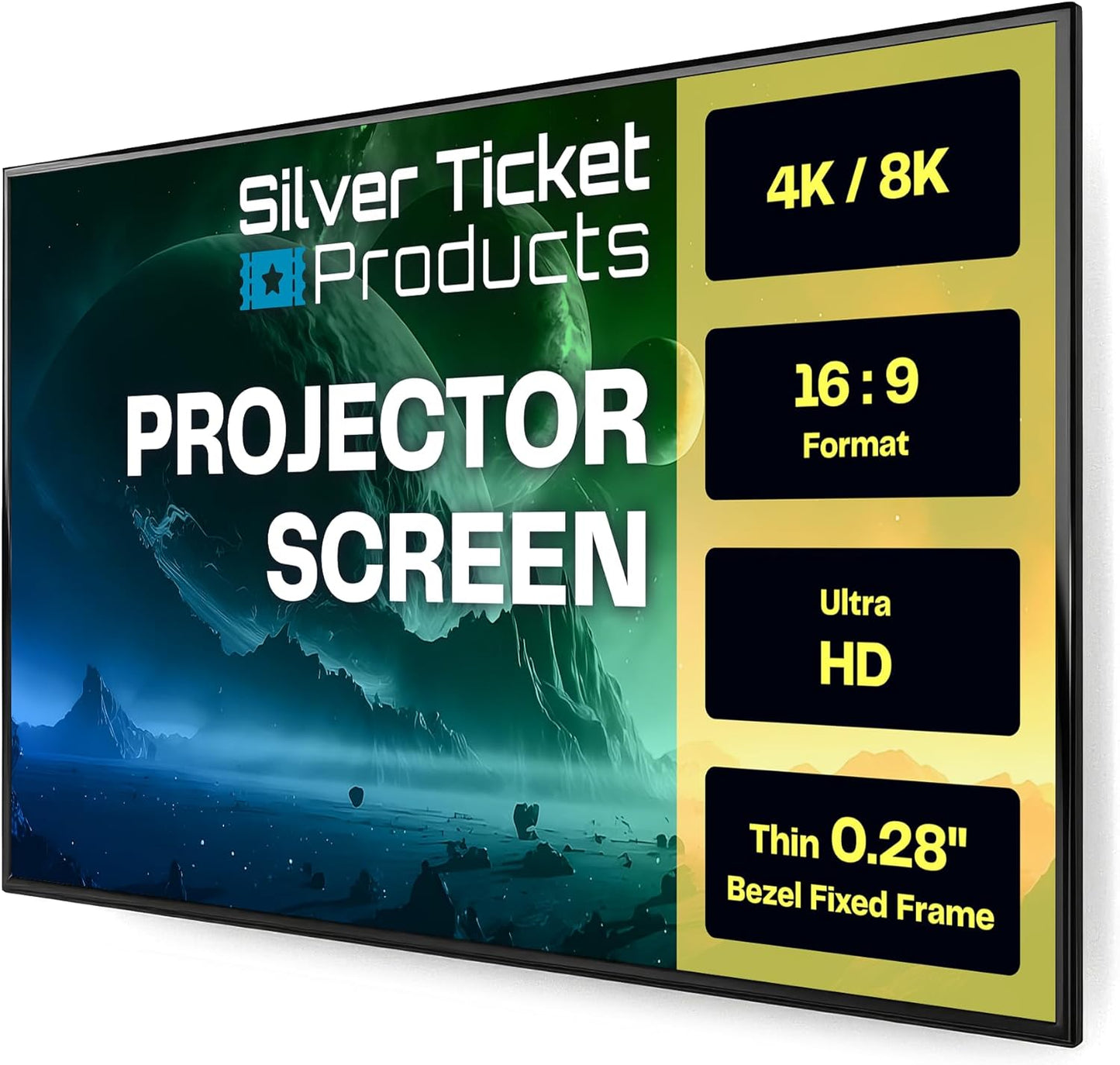 Immerse in 4K/8K HD: Silver Ticket Home Theater Screen