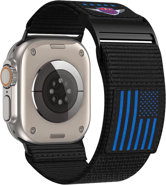 USA Flag Blue Nylon Band for Apple Watch - Ultra Soft & Rugged