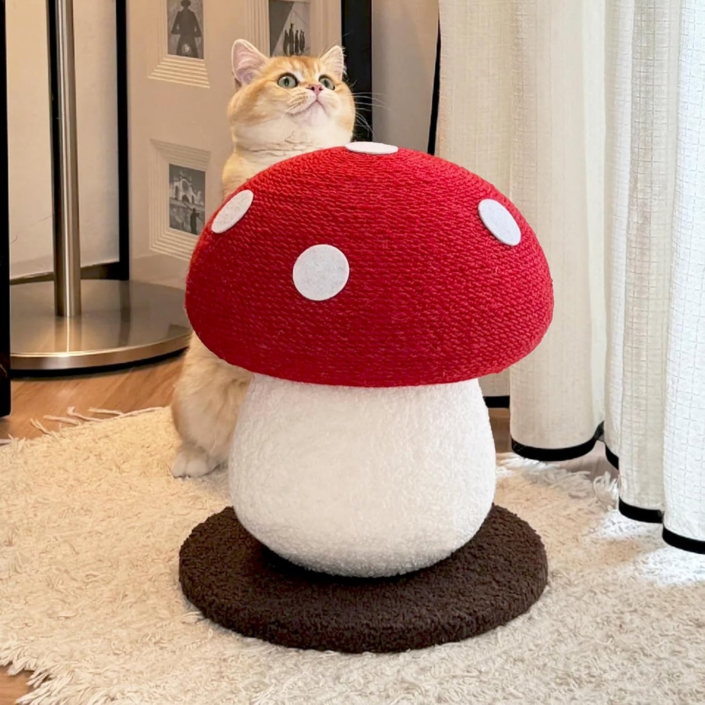 Mushroom Cat Scratching Post for Small and Medium Cats
