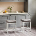 DUMOS Saddle Bar Stools Set of 2 24 in Counter Height - Comfortable