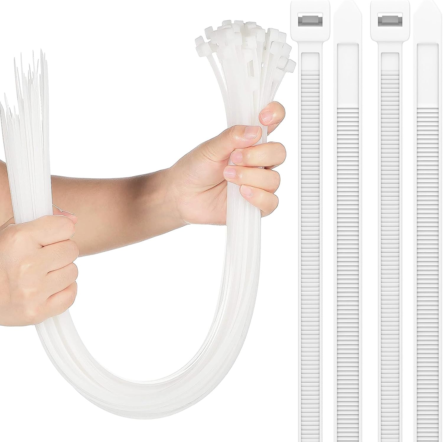 Nuanchu 300 Pcs Heavy Duty 36 Inch Zip Ties for All Uses