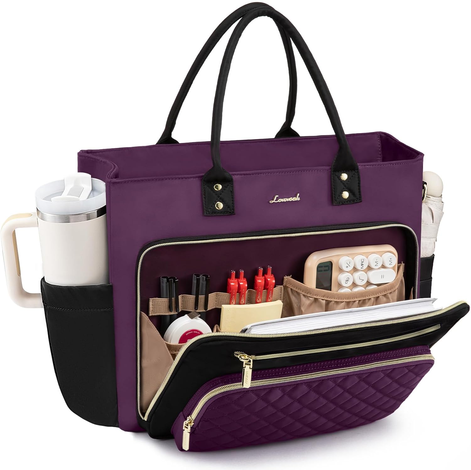 15.6 Inch Teacher Tote Bag for Women Work, Laptop Bag