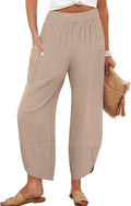 ANRABESS Womens Wide Leg Palazzo Capri Pants - Flowy Summer Lounge