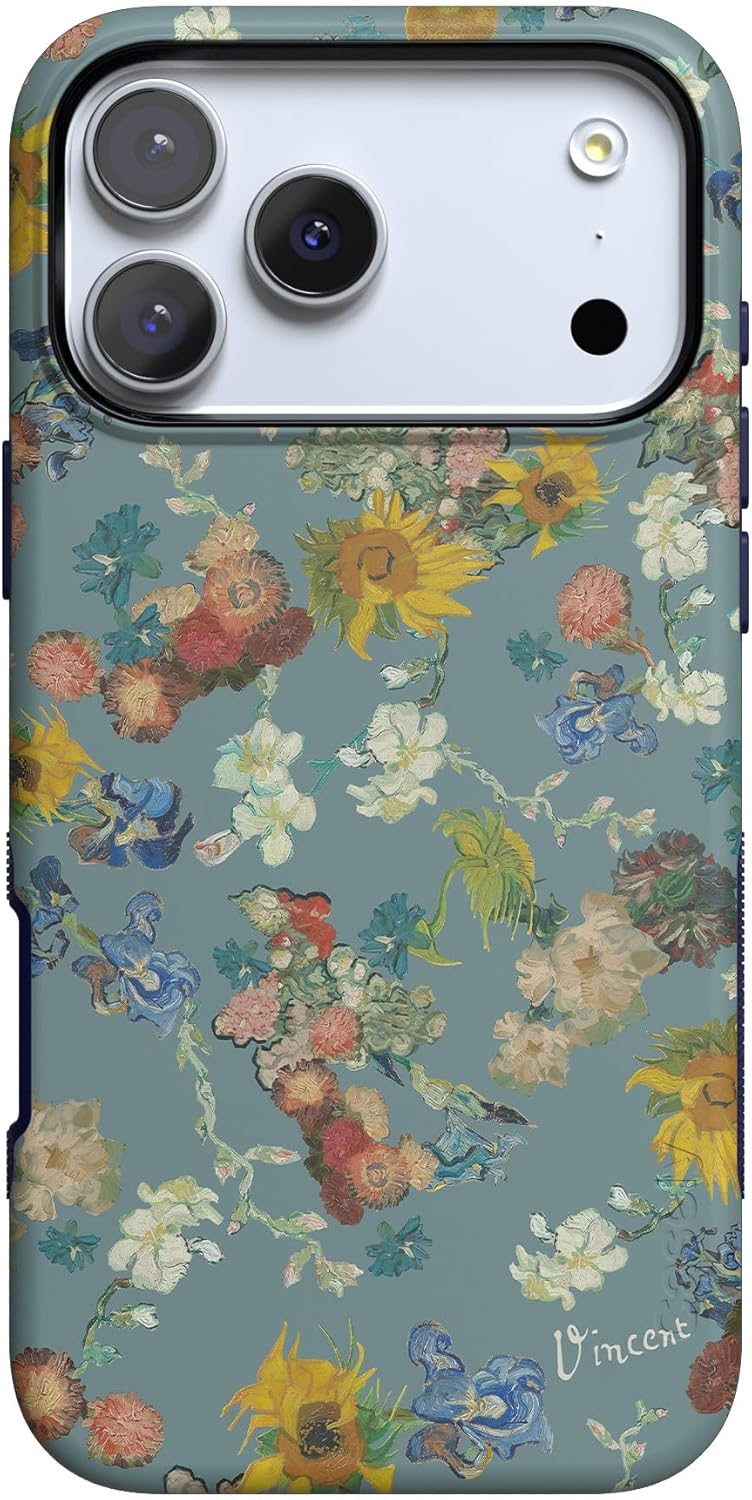 Casely iPhone 17 Pro Case with Vincent's Flowers Design
