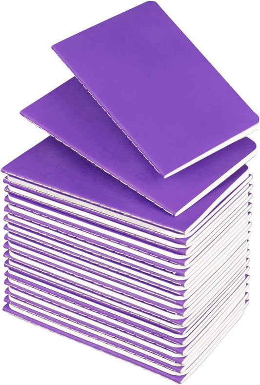36 Pack Mini Purple Pocket Journals - Ideal Party Favors!