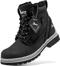 Boys Hiking Boots with Steel Buckle Grip - Warm Winter Snow Boots