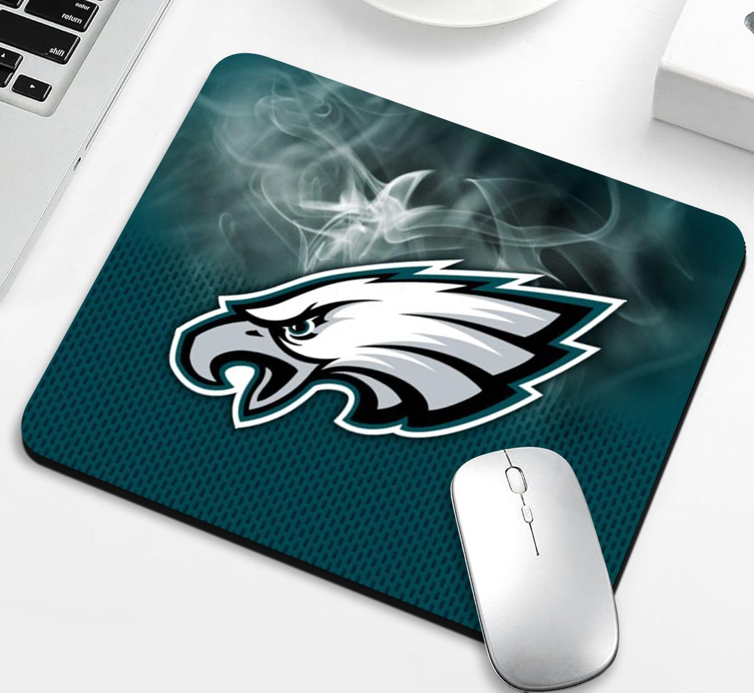Green Football Mouse Pad by ZYJTEK