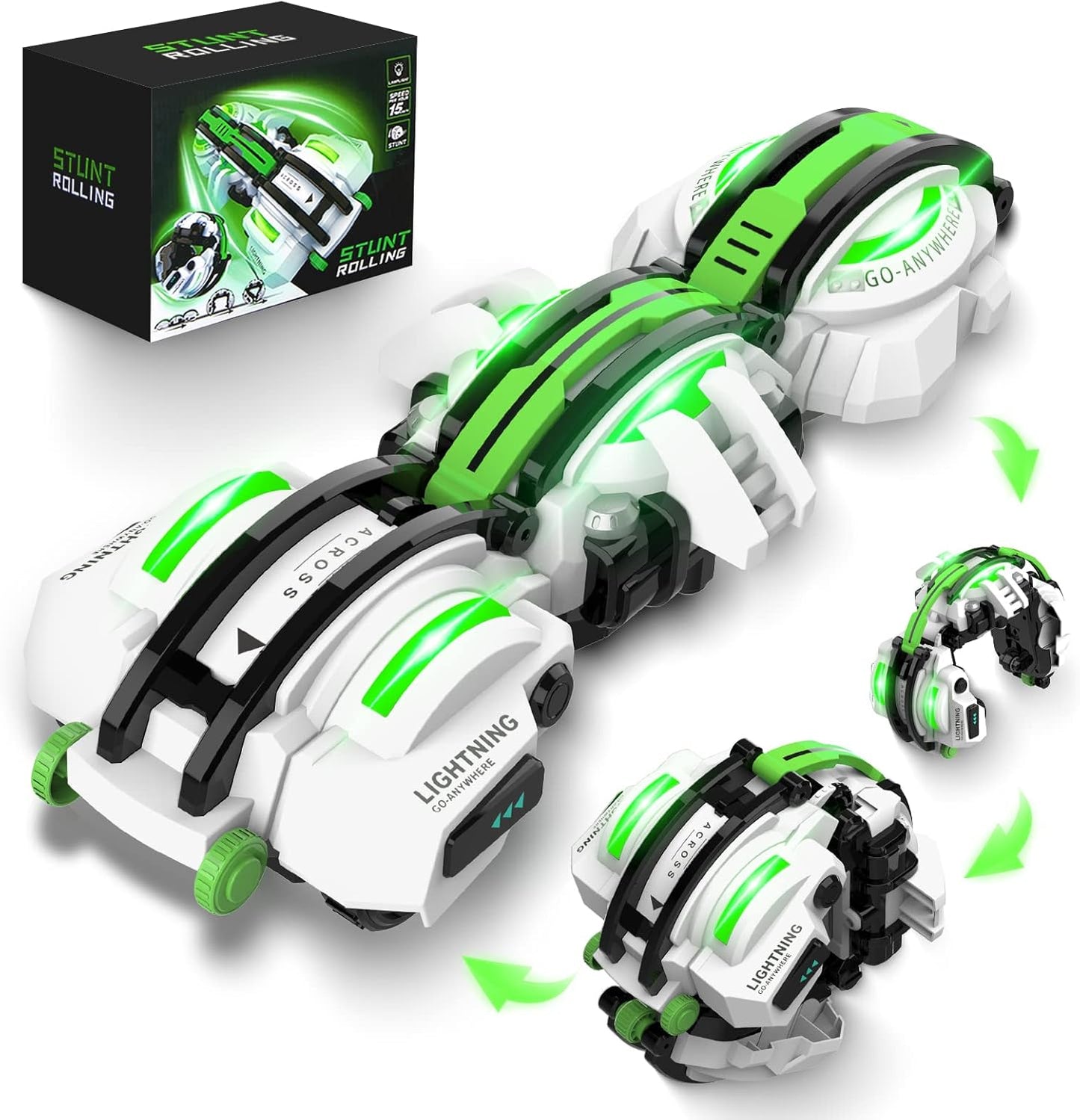 BAZADER RC Car with LED Lights - Unique Snakes Remote Control Toy