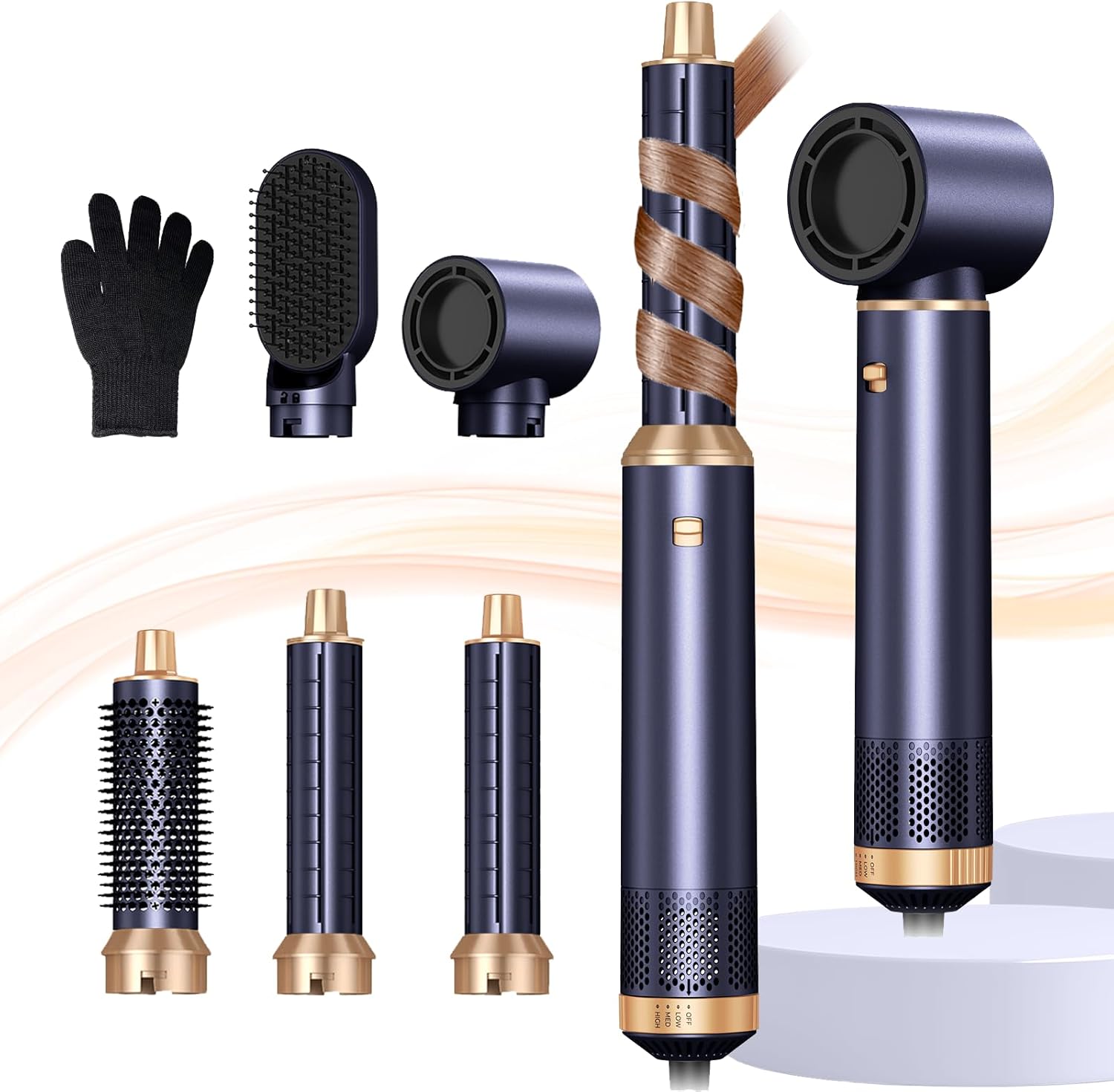 5 in 1 Blow Dryer Brush Set for Effortless Styling and Curls