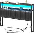 Rolanstar Headboard for King Size Bed with Storage - Adjustable LED