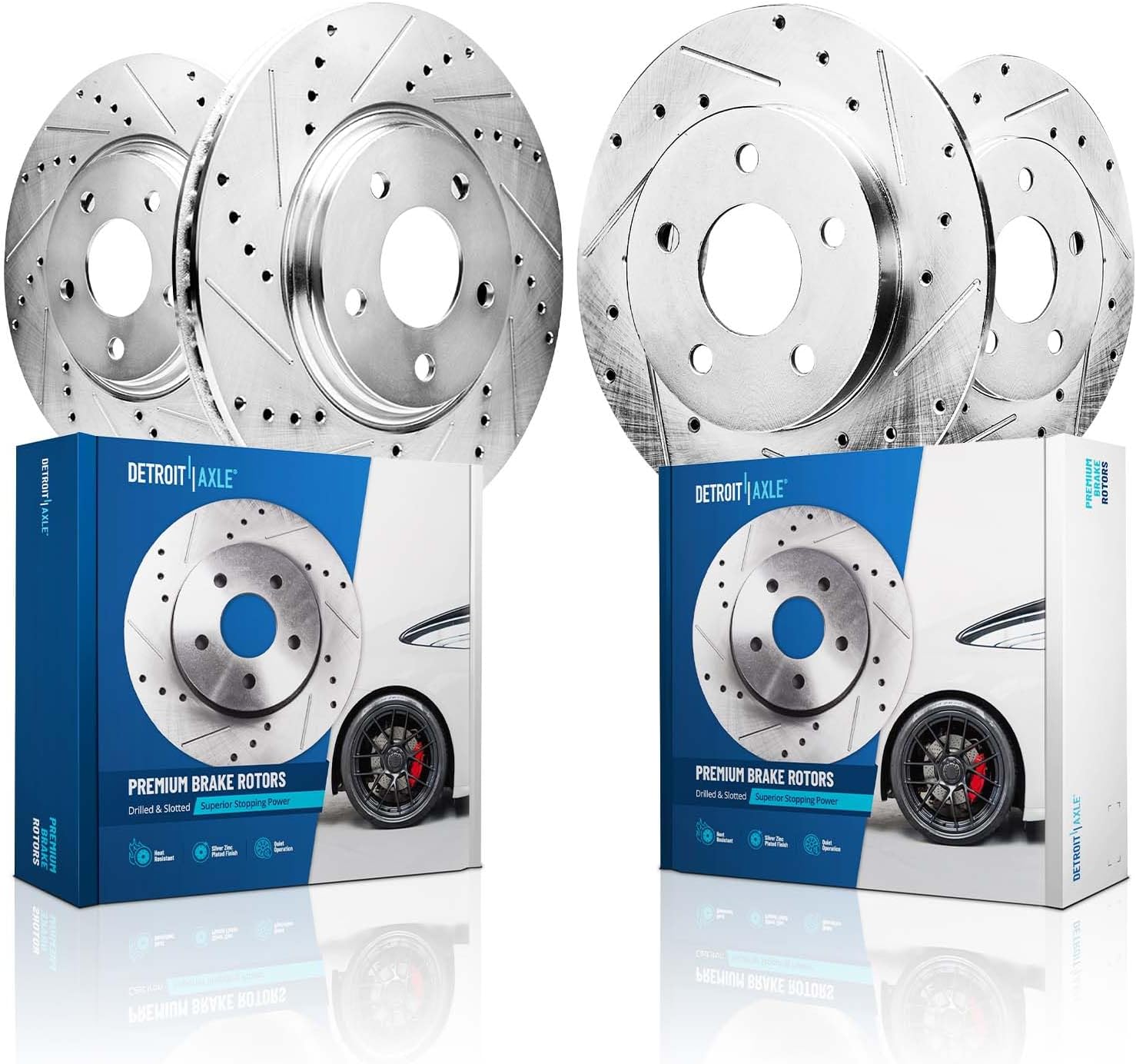 Drilled & Slotted Brake Rotors for Honda Accord & Civic