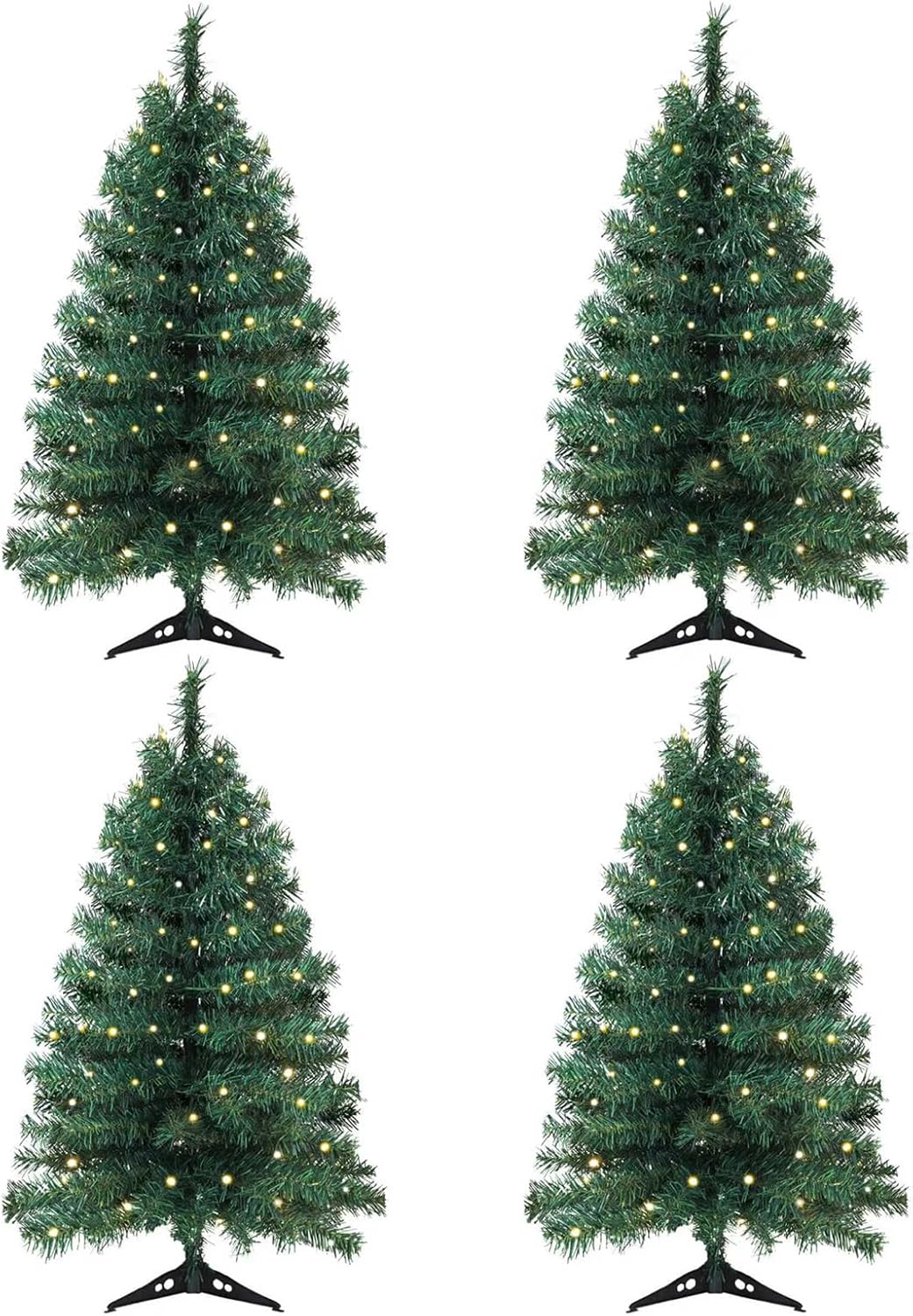 3ft Artificial Pre-lit Christmas Pine Tree with LED Lights
