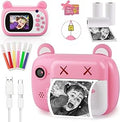 Instant Print Camera for Kids - Bearbrick Selfie Camera for Ages 3-12