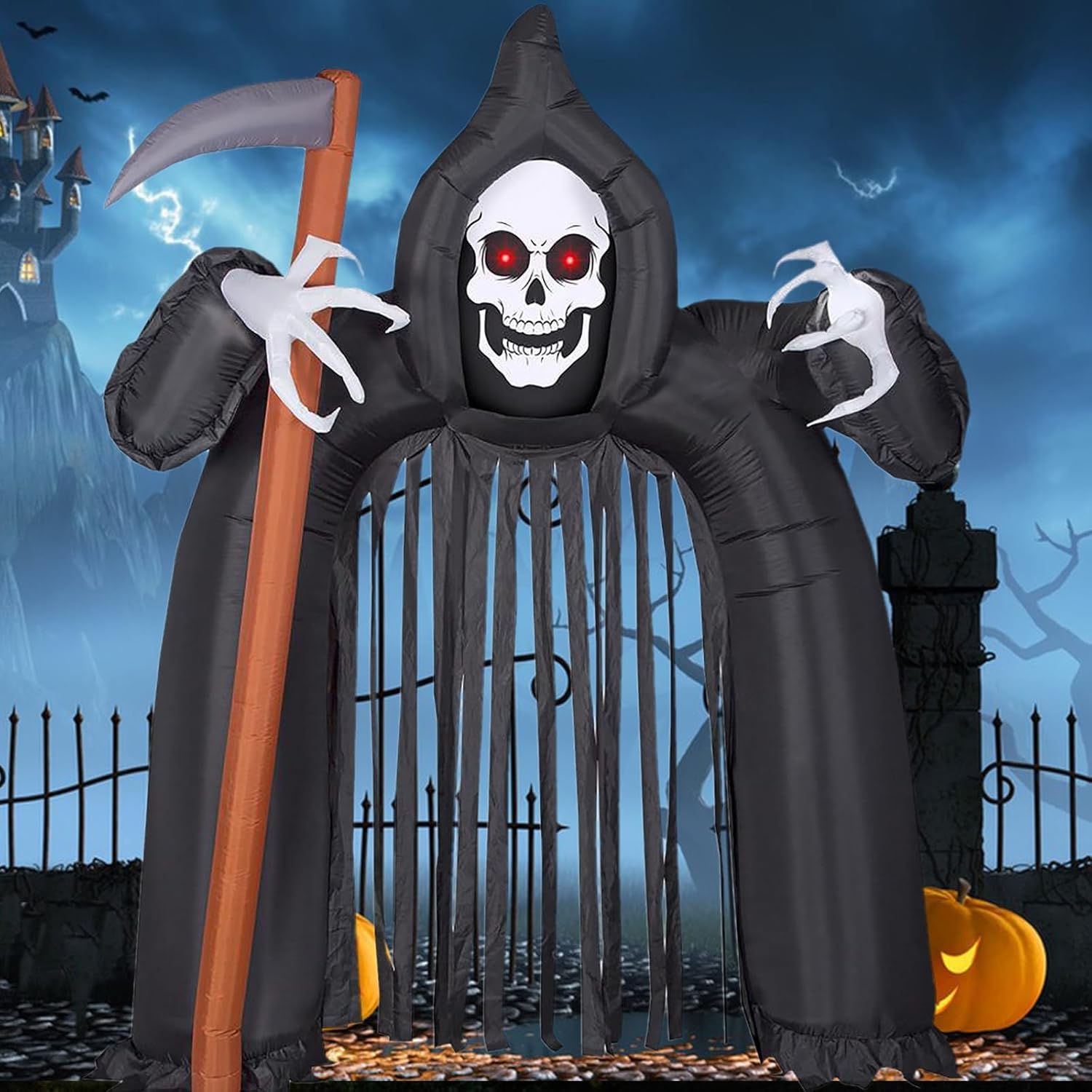 10FT Halloween Inflatable Ghost Archway for Spooky Decor