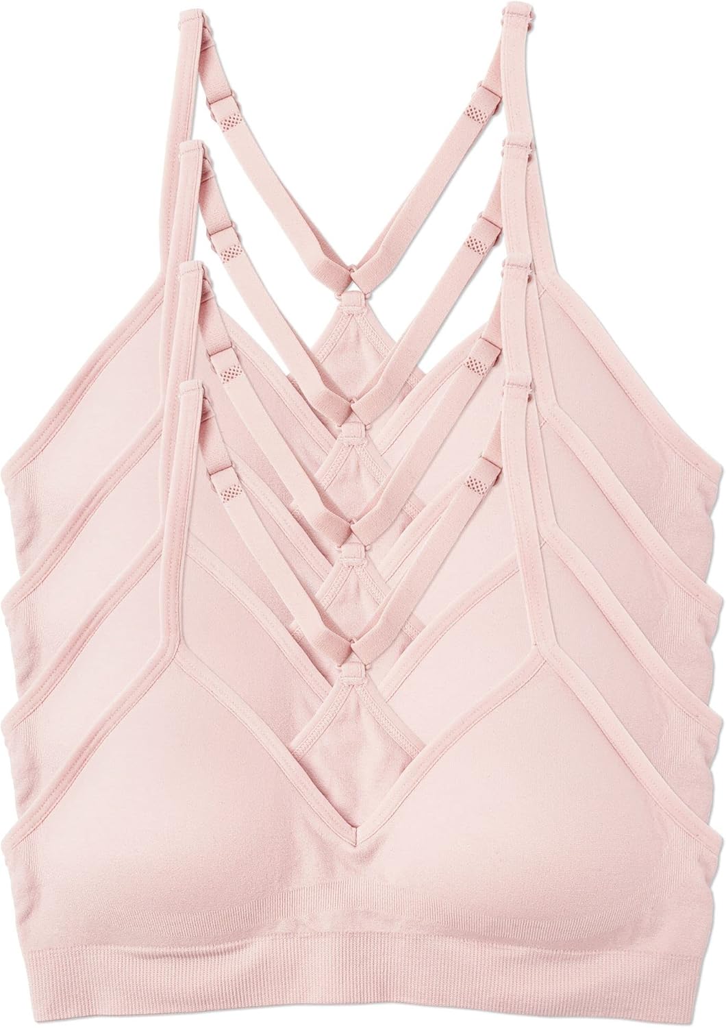 Kalon Womens 4 Pack Racerback Sports Bralette for Comfort