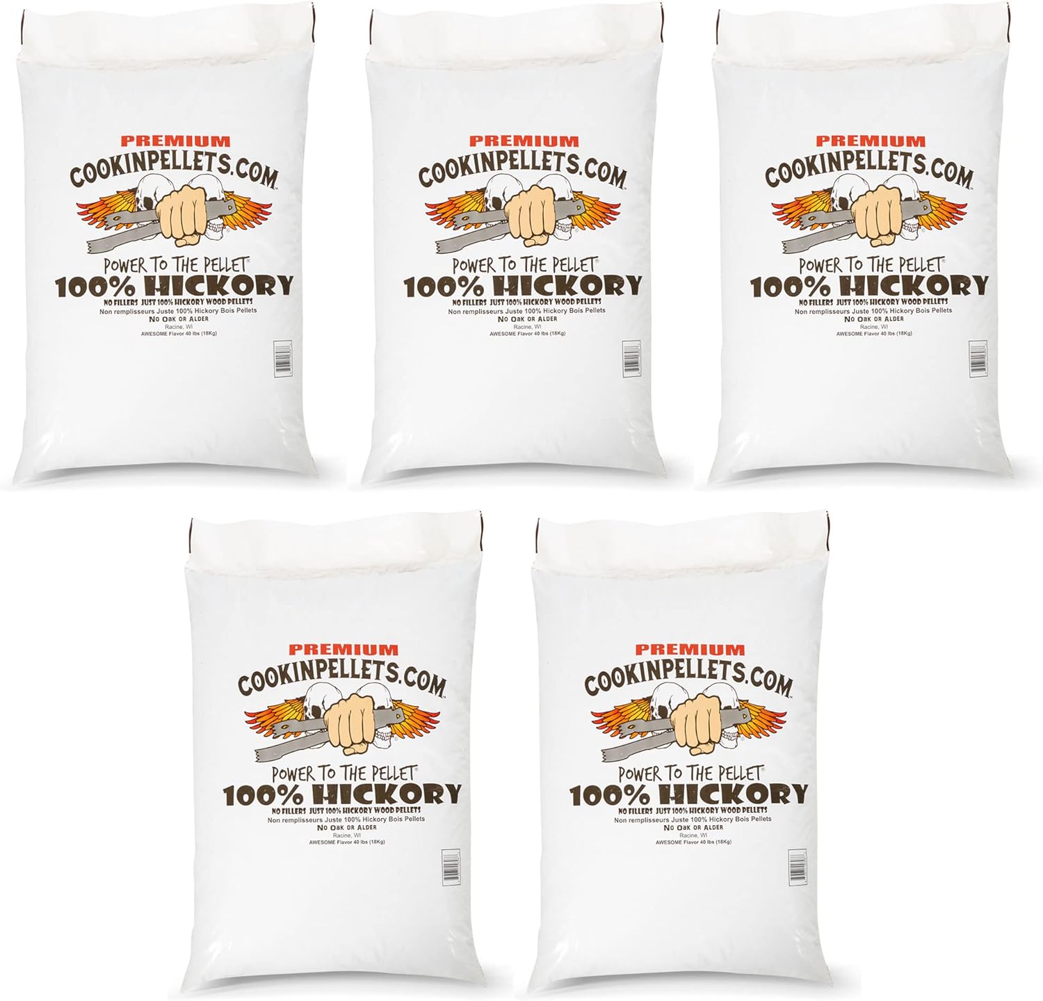 CookinPellets 40-Pound Premium Hickory Hardwood Grill Pellets