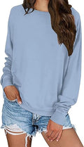 Solid Color Sporty Sweatshirt Pullover - Lightweight Comfort