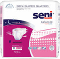 Seni Super Quatro Unisex Adult Incontinence Briefs - Severe Absorbency