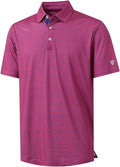 Mens Golf Shirt Short Sleeve Dry Fit Polo for Men - Performance Print
