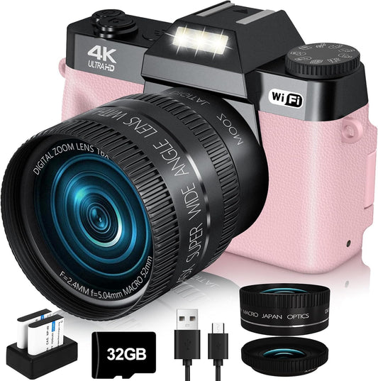 Upgrade Your Vlogging: 4K 56MP WiFi Camera