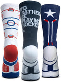 Hockey Performance Crew Socks - 3-Pack Mid-Calf Comfort
